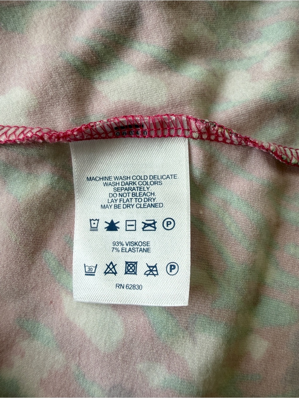 Lands' End Pink & Green Floral Wrap Midi Dress - Picture 11 of 11